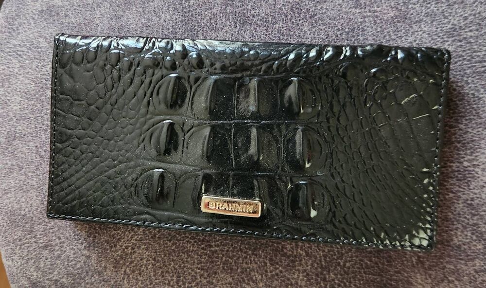 NWOT BRAHMIN Cordelia Black Checkbook cover